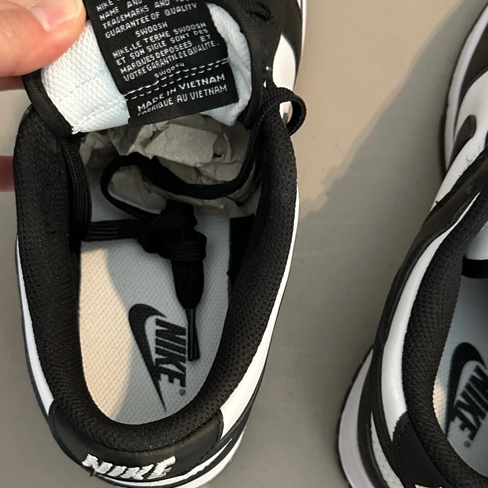 Nike Dunk Low Black and White Sneakers - Picture 7 of 9